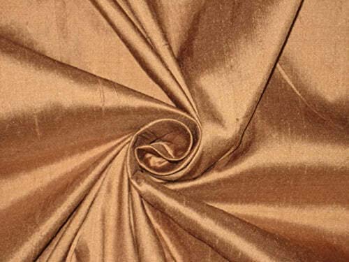 Soie Dupioni au mètre tissu soie naturelle chocolat pour robe de mariée