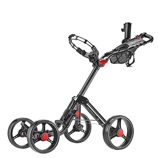 Caddytek Superlite Explorer - Carrito de Golf con 4 Ruedas, Color Gris Oscuro
