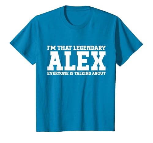 Alex Personal Name Funny Alex T-Shirt, Youth, Sapphire Blue, X-Small