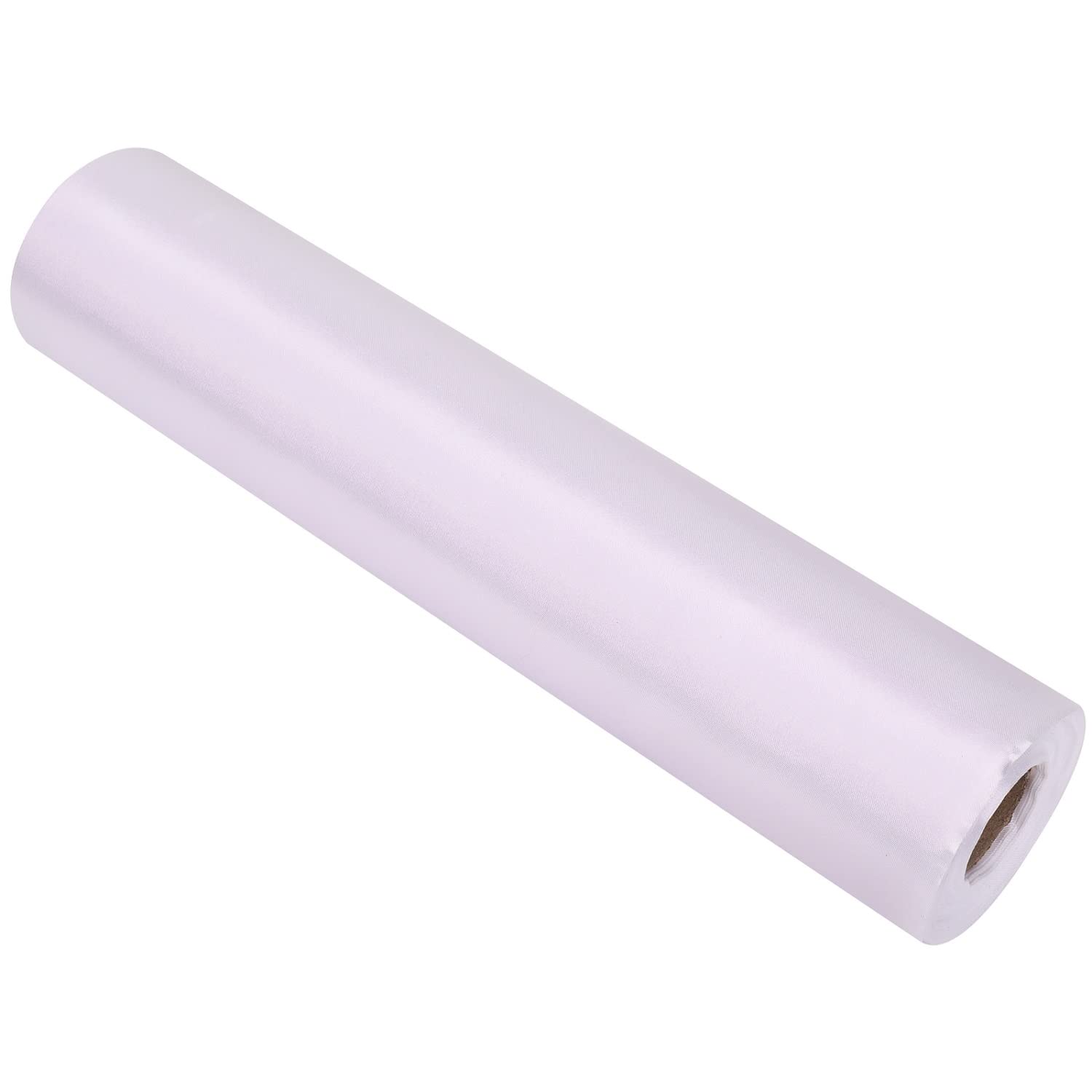 Trimming Shop White Satin Fabric Roll, 20m x 29cm - Image 3