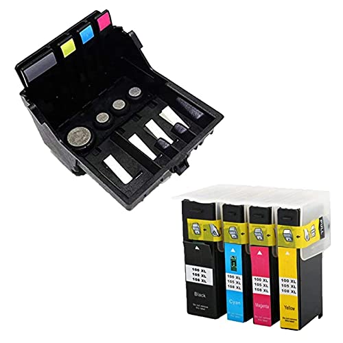 Karl Aiken 14N1339 remanufacturée Tête d'impression + Cartouches d'encr pour Compatible pour Lexmark 100 105 150 108XL S605 Pro705 Pro805 Pro905 Pro901 S815 S301 S305 S405 S505 Pro205 S816 imprimantes