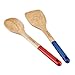 Disney Home Bon Voyage Wooden Spoon and Turner Set, Kitchen Cooking Utensils, 2 Piece - Mixed Colors