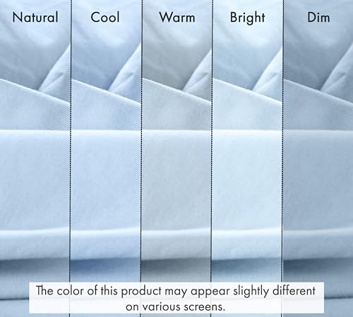 RUVANTI 100% Cotton Percale Sheets Full, Sky Blue by RUVANTI - Used condition - Image 7