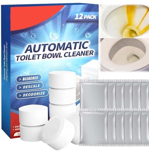 Toilet Bowl Cleaner Tablets, Toilet Descaler Heavy Duty, Powerful Toilet Bowl Cleaner Tablets - Heavy Duty Descaler and Limescale Remover for Stains - Freshens and Deodorizes