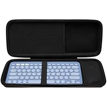 LTGEM Keyboard Case Compatible with Logitech Pebble Keys 2 K380s/K380/Pebble 2 Combo Keyboard and Mouse, Office Travel Carrying Storage Bag - BlackCase Only