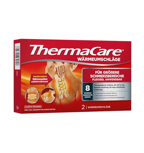 ThermaCare für größere Schmerzbereiche, 2 Stück, Wärmepflaster gegen Rückenschmerzen
