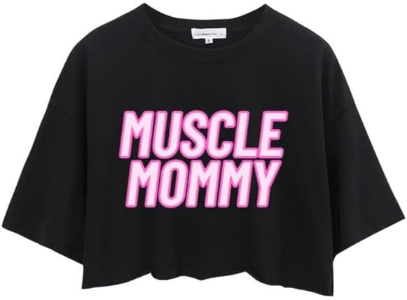 IRON PANDA Christmas Shirts for Women Crop Tops-Squad Goals Gym Tank,Cotton Workout Tee-Muscle Mom