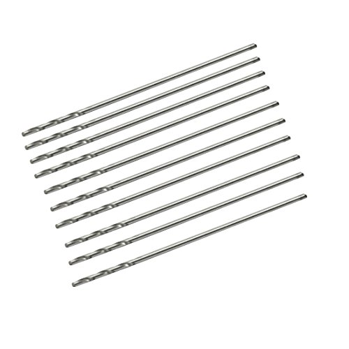 Aexit High Speed Tool holder Steel 0.55mm Dia Split Point 25mm Long Twist Drill Bits 10 Pcs Model:36as133qo738