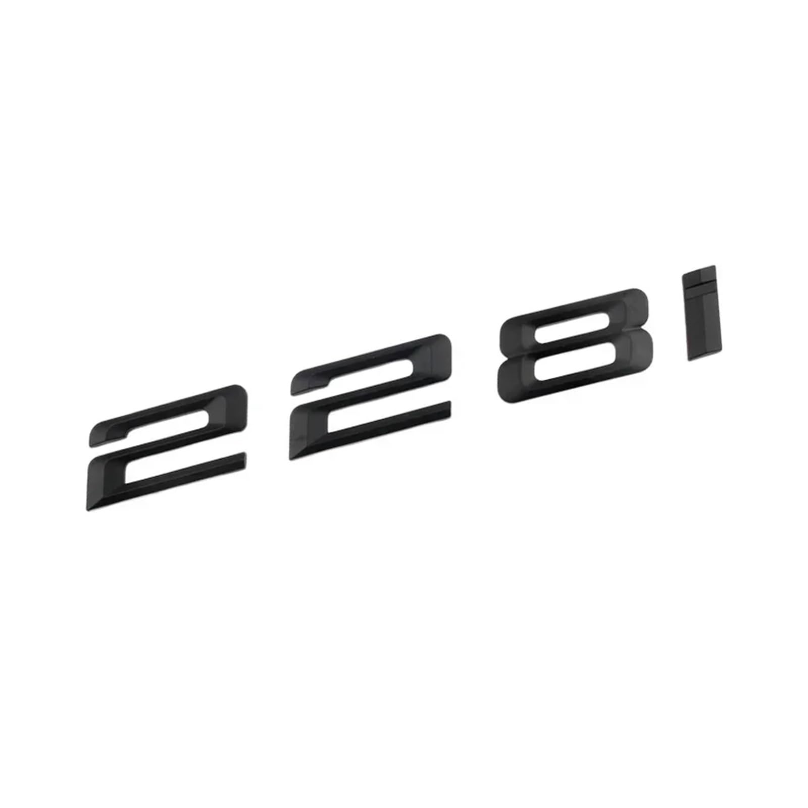OVARIA 218i 228i Silver/Black ABS Number Letters Car Trunk Badge Emblem Sticker Fit For BMW 2 Series 218i 228i(228i Matte Black)