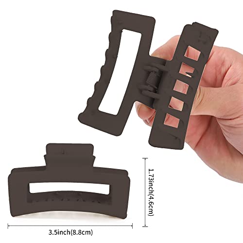 Vsiopy 10 Pcs Large Clips For Thin/Thick Hair, 6 Pack 3.5 Inch Big Matte Claw Clips For Women & Girls #TOP3