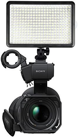 Professional Long Life Multi-LED Dimmable Video Light (Swivel Head), Compatible with Sony HXR-MC2500, Includes Multi-Interface Adapter