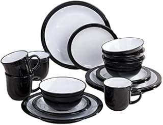 Waterside - 16 Piece Black Camden Dinner Set