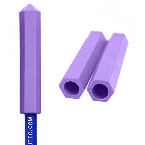 ARK's Krypto-Bite Pencil Topper Chewable Tubes - Made nos EUA (Xtra Xtra Tough, Lavender) by ARK Therapeutic