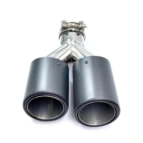 Silenciador universal doble de acero inoxidable para renovar colas de escape dañadas de coches 6