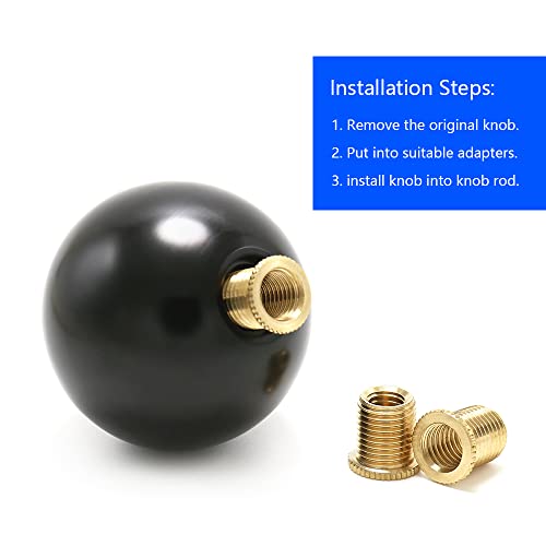 Amazing Auto (Black) 6 Speed Automatic Manual Weighted Shift Knob Gear Shift Knobs For Mazda Miata Nissan 350Z Subaru Sti With Metal Adapters M8X1.25,M10X1.25, M10X1.5 #TOP3