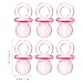 Imagen de PAMINGONO 100 piezas Chupetes Acrílicos Mini para Decoración de Shower Accesorios DIY para Fiesta Adornos Transparentes Rosa para Recuerdos Infantiles