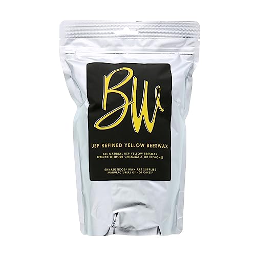 Beeswax US Pharmaceutical Grade Yellow 16 oz Resealable Bag by Enkaustikos