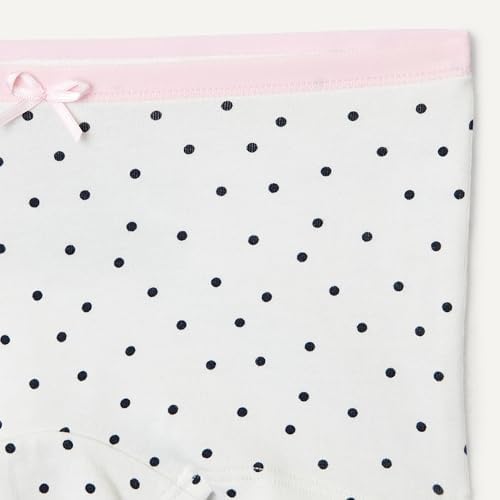 Amazon Essentials Girls' Cotton Jersey Boxer Brief Underwear, Pack of 10, Spot/ Stripe/ Navy, 14 - 3