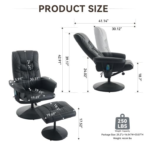 Sillón Ajustable Piel PU Negro miniatura 2