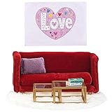 Lundby Smaland Living Room Playset (Red)