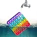 Push Pop Bubble Fidget Sensory Toy - for Autism, Stress, Anxiety - Kids and Adults (Rainbow Square)