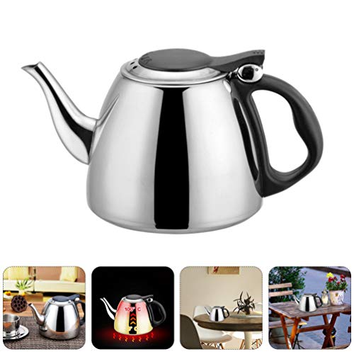 HEMOTON Chaleira De Aço Inoxidável Chaleira de Chá de Assobio Bule Fogão De Mesa Fogão Cozinha Bule