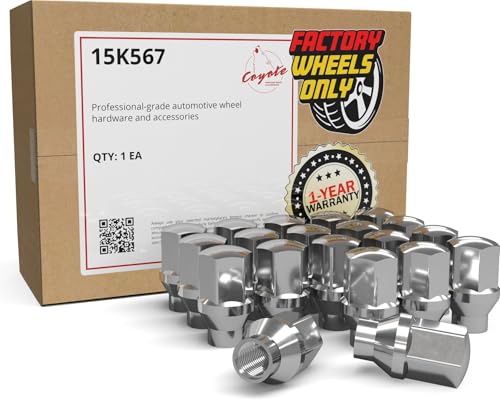 Image of Wheel Accessories Parts 20 Pcs 9 /16 inch-18 Thread ET OEM Style Lug Nuts 1.77 inch Long Chrome 7 /8 inch 22mm 6036433AA | 611-204 Fits Dodge RAM 1500 | RAM 1500 Classic