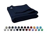 MV Sport Sweatshirt Blanket – Lightweight Blanket – Fleece Knit Throw (Navy)