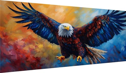 Diamond Painting Grand Format 80x160 cm de grand aigle pour la decoration murale de salon WE-885