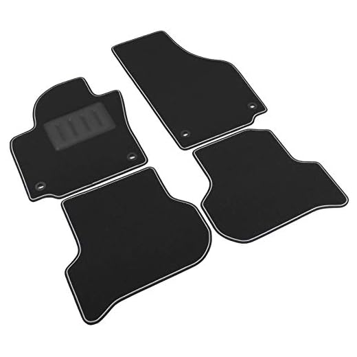 Alfombrilla para coche sprint04000, negra, antideslizante, con borde reforzado, bicolor, soporte para tacones hecho de goma, para modelos Altea 2004-2009, Toledo III 2004-2009, Golf Plus 2005-2009.