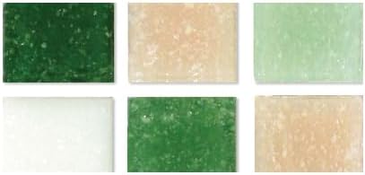 Rayher Mosaic Tiles Bucket for Arts and Crafts, Glass, Green Shades, 1x1 cm, 1 kg, 1300-Piece