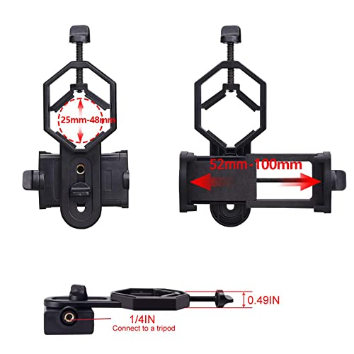 Svbony Universal Cell Phone Adapter Mount Telescope Phone Mount For Binocular Monocular Spotting Scope Telescope Support Eyepiece Diameter 25 To 48Mm #TOP6