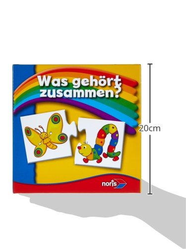 noris Was gehört zusammen – Lernspiel für Kinder ab 3 Jahren – beliebtes Zuordnungsspiel für Groß und Klein – erstes Mitbringspiel für unterwegs – pädagogisches Spielzeug Jungen Mädchen Vorschule