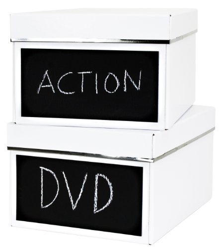 Bigso, Set scatole Porta Dvd, con lavagnetta, 2
