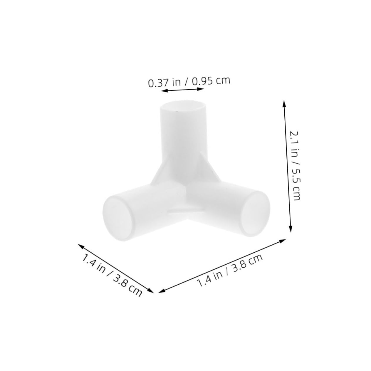 INOOMP 60 Pièces Accessoires pour Tente extérieure tentes Garnitures de Poteau de Tente pièces de Tente à baldaquin Pipeline belvédère Articulation du coude canopée Composant PP
