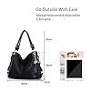 NICOLE & DORIS Damen Handtasche Groß Designer Umhängetasche Leder Tote Bag Shopper Handtasche Elegant Tasche mit Quaste Schwarz #4