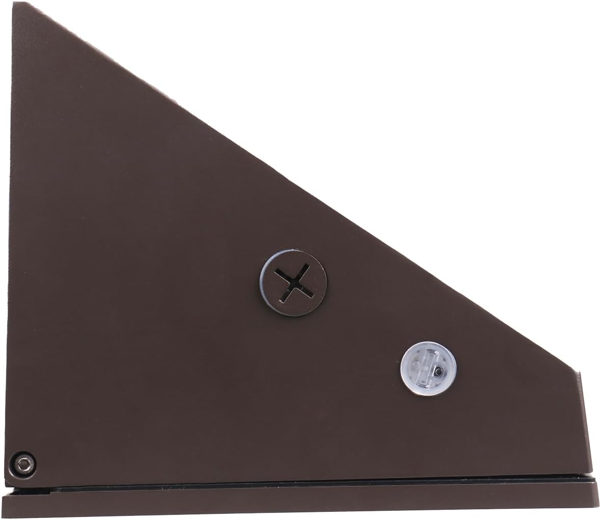 ດ້ານຂ້າງfile of the LED wall pack, highlighting the secure screw attachment.