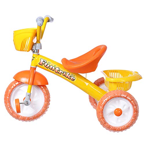 Dash Stylish Kids Tricycles with Backrest Seat, Back Storage Basket for Boys and Girls (2-5 Years, Blue) (Orange) - Image 4