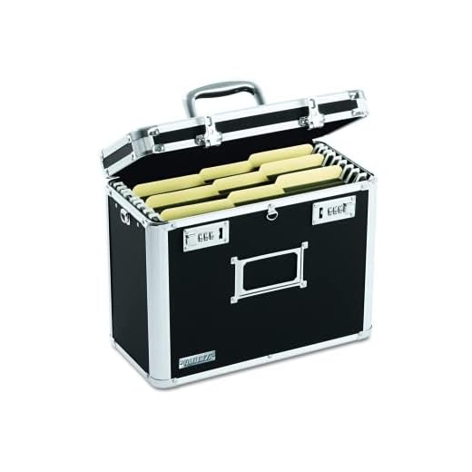 Vaultz Locking Personal File Tote, Letter Size, Black