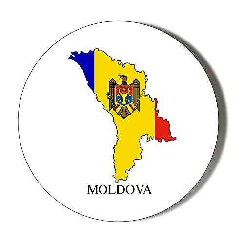 Gift Insanity White Moldova Flag Mapped 45Mm Medium Magnet