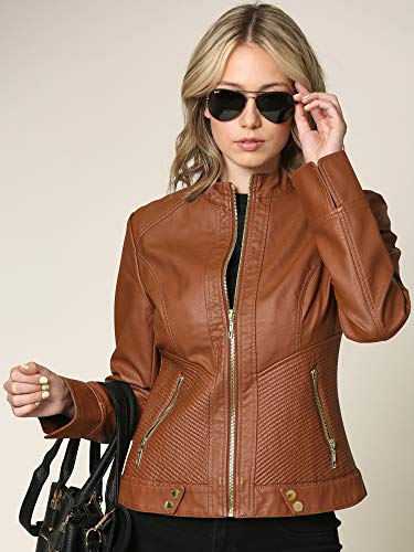 Lock and Love Dressy Vegan Leather Jacket