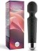 Six Nine Rechargeable Personal Wand Massager, Wireless with 20 Vibration Patterns 8 Multi-Speed - Travel Bag Included (Black)