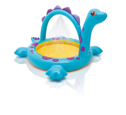 Pataugeoire Dino avec wassersprüher douche 229 x 165 x 117 cm