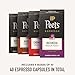 Peet's Coffee, Dark and Medium Roast Espresso Capsules Variety Pack, Compatible with Nespresso Original Machine, 100% Arabica Coffee - Intensity 8-11, 40 Count (4 Boxes of 10 Espresso Capsules)