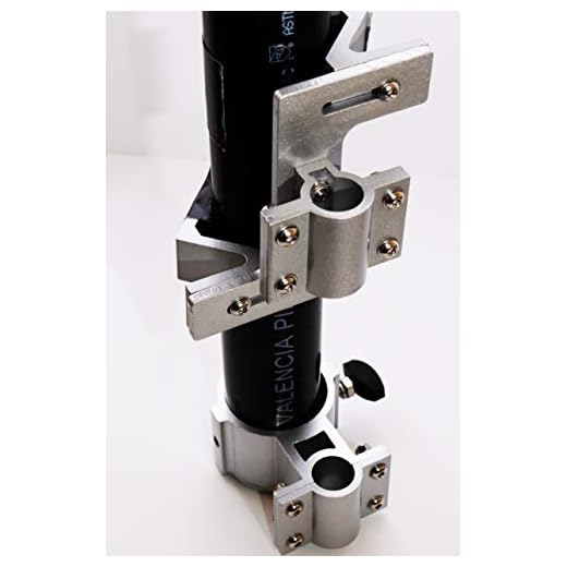 EEZ RV Products Aluminum Flag and Wind Sock Pole Mount for RV LADDERS Satellite Antenna(Starlink Dish) Pole Mount - Adjustable Hold up to 2.5 inch Diameter Pole - Fits 1 inch Ladder Rails