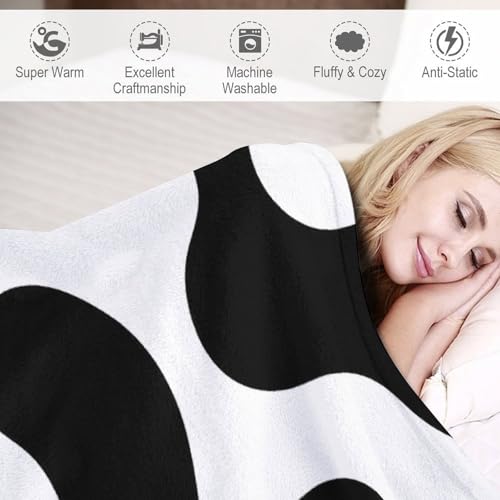 Couverture imprimée vache super douce et légère pour salon