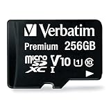 verbatim 256gb microsdxc premium + Idéal pour une utilisation avec la console de jeu vidéo Nintendo Switch comme mémoire de stockage amovible