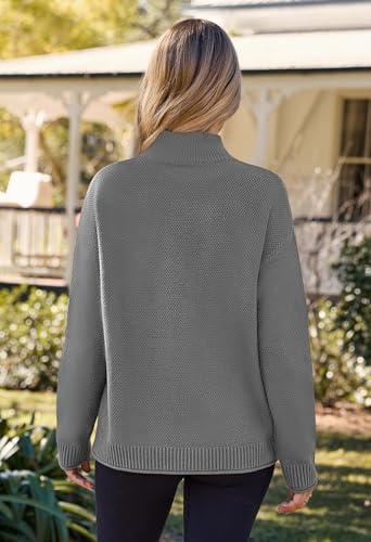 Image of MEROKEETY Women's Turtleneck Long Sleeve Sweater 2025 Fall Cozy Knit Loose Casual Trendy Pullover Tops Winter Clothes