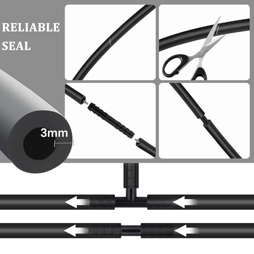 Image of 70PCS 5Ft Vacuum Line,Multipurpose Vacuum Lines Automotive+64PCS Vacuum Line Connectors,1 /8 inch 5 /32 inch 3 /16 inch 1 /4 inch 5 /16 inch 3 /8 inch Vacuum Hose,Universal Car Accessories Silicone Tubing (70PCS)