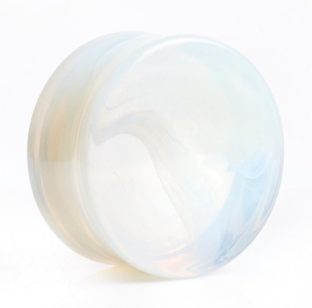 Opalite Organic Stone Ear Plugs Gauges Sold in Pairs